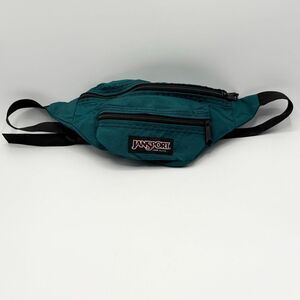 JanSport Vintage Fanny Pack Hip Pack Deep Teal Zippered